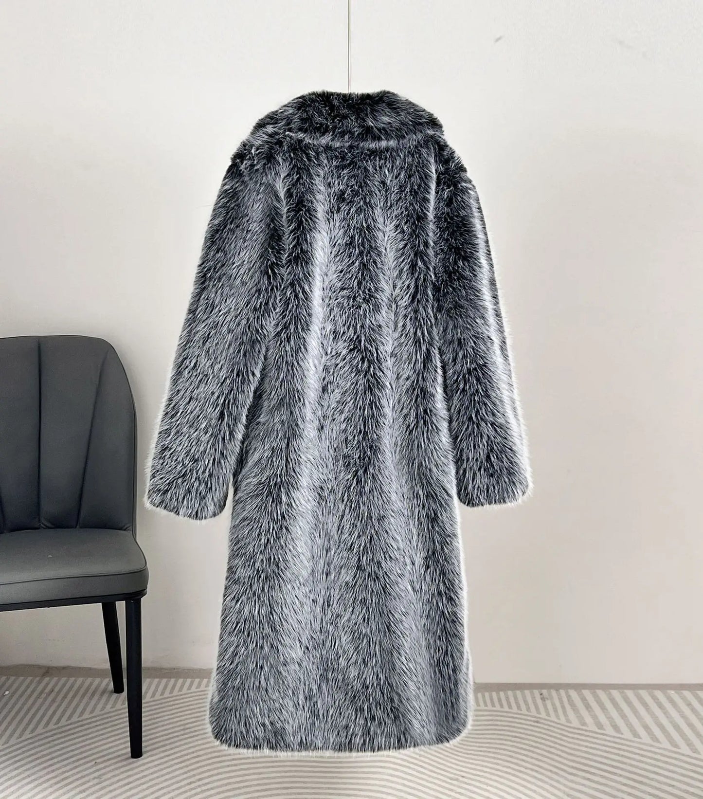 Low-Price Sales are Limited S-2XL NEW Luxury Women's Female Faux Fur Coat Lapel Loose Long Sleeve Solid Color Loose Thick Warm Camel Jackets Winter Snow Warm Outerwear Girls Ladies Winter Luxury Fashion Clothing Supplies