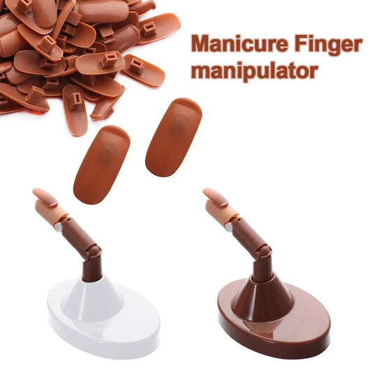 Showing Shelf Manicure Joint Finger Manipulator Nail Piece Set Beginner Practice Activity Finger With Base