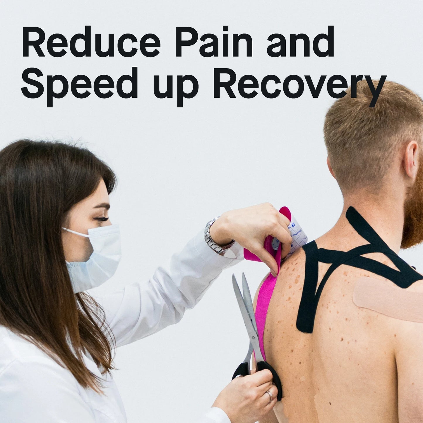 5CM X 5M PRO TAPE Kinesiology Tape Basic Original Cotton Elastic Athletic Tape Latex Free  Uncut Roll Fitness Gym Pain Relief Arm