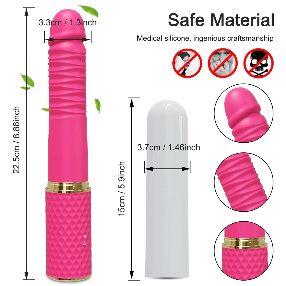 Automatic Machine Telescopic Dildo Vibrator Female Sexs Toy Women Vagina Masturbation Penis G Spot Clitoris Stimulator Massager