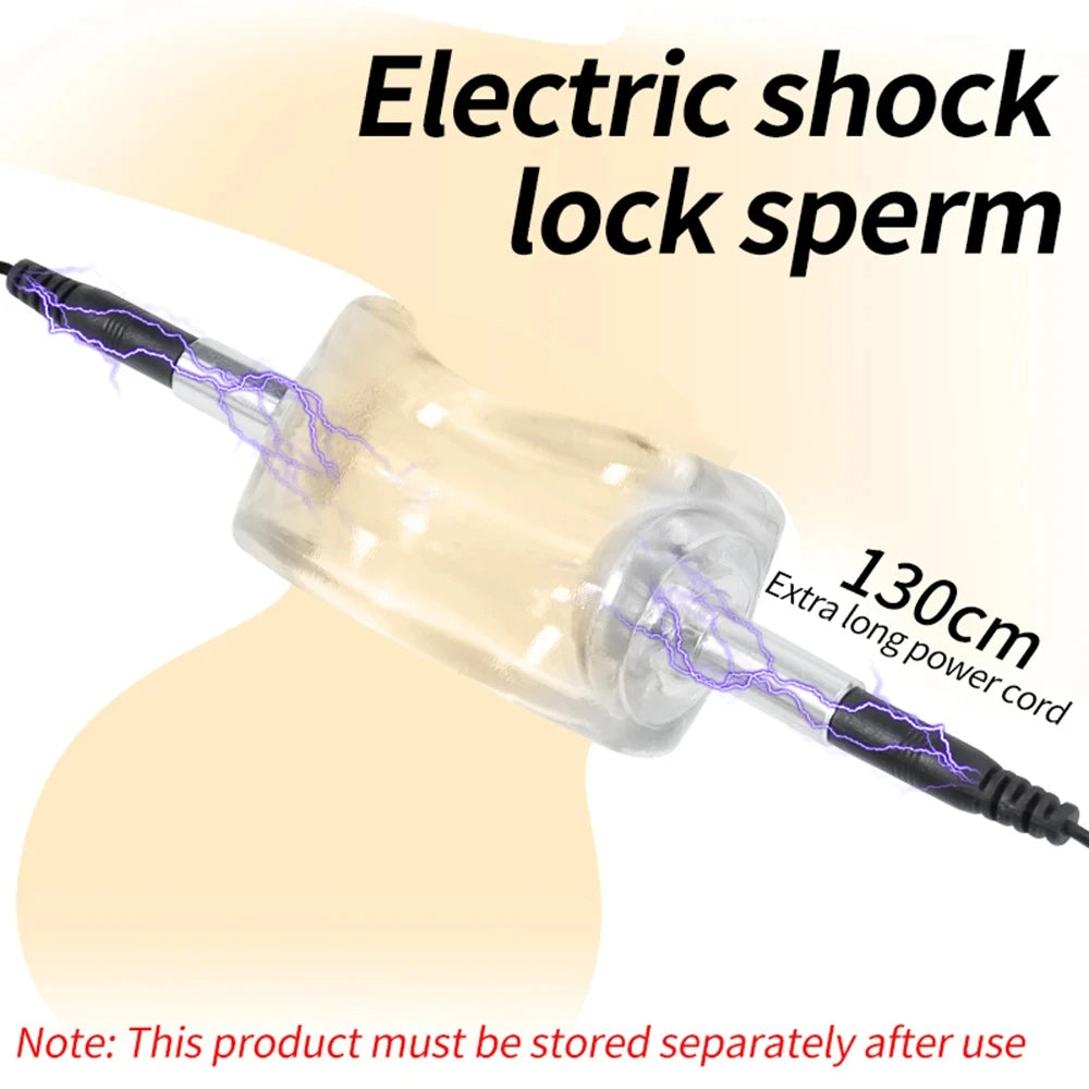 Adult 8 Modes Electric Shock Men’S Lock Ring Scrotum Stretcher Penis Ring Vibration Foreskin Tightening Mens Rings Sex Toys For Cuples