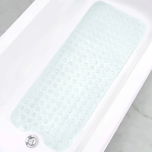NEW Arrivals 3 Colors 40*100cm Anti-Slip Bathtub Mat PVC Large Bathtub Safety Shower Bathroom Bathtub Mat with Suction Cup Floor Mat Home Bathroom Accessories