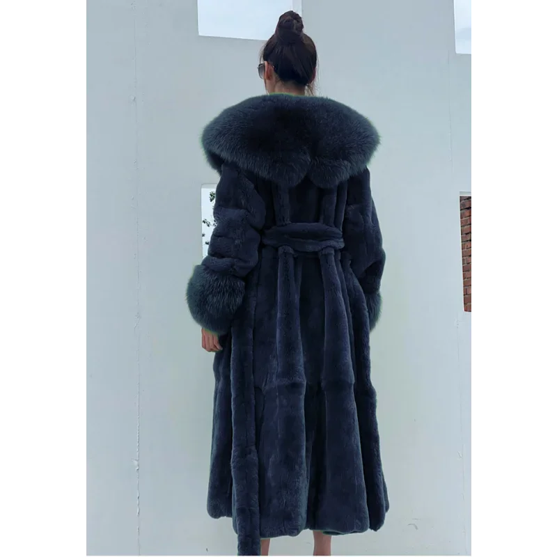 NEW Arrivals Women S-3XL Plus Size 8 Colors Luxury Long Fur Coat Women Winter War Snow Outerwear Evening Nightclub Party Faux Fur Coat Fashion Big Fur Collar Belt Ladies Luxury Fashion Clothing Supplies