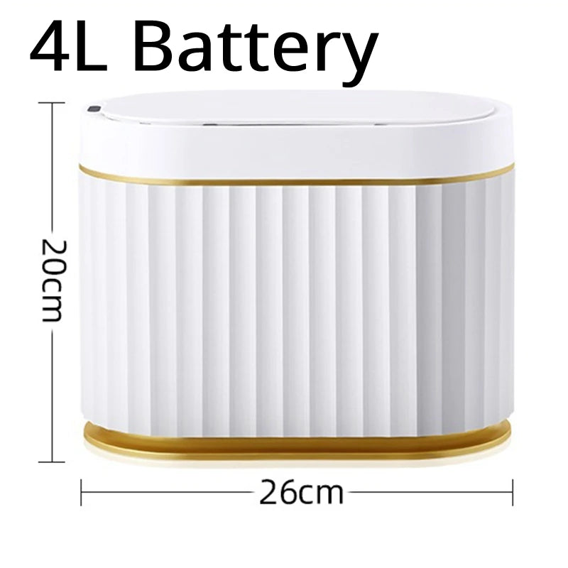 NEW 4L Aromatherapy Trash Can Bathroom Desktop Wastebasket Outdoor Mini Smart Trash Can Home Electronic Garbage Bin Sensor Wastebin Home Office Cleaning Supplies