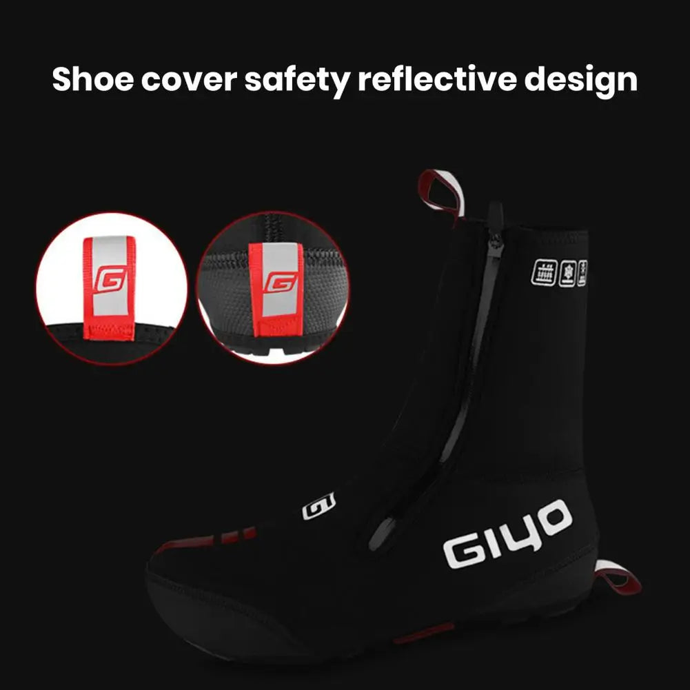 NEW Arrivals S-2XL High Quality Insulated Cycling Overshoes Waterproof Kevlar Fabric Cycling Shoe Covers with Plush Lining Fasten Tape for Road Mountain Biking Windproof Cycling Footwear Accessories Sports Supplies