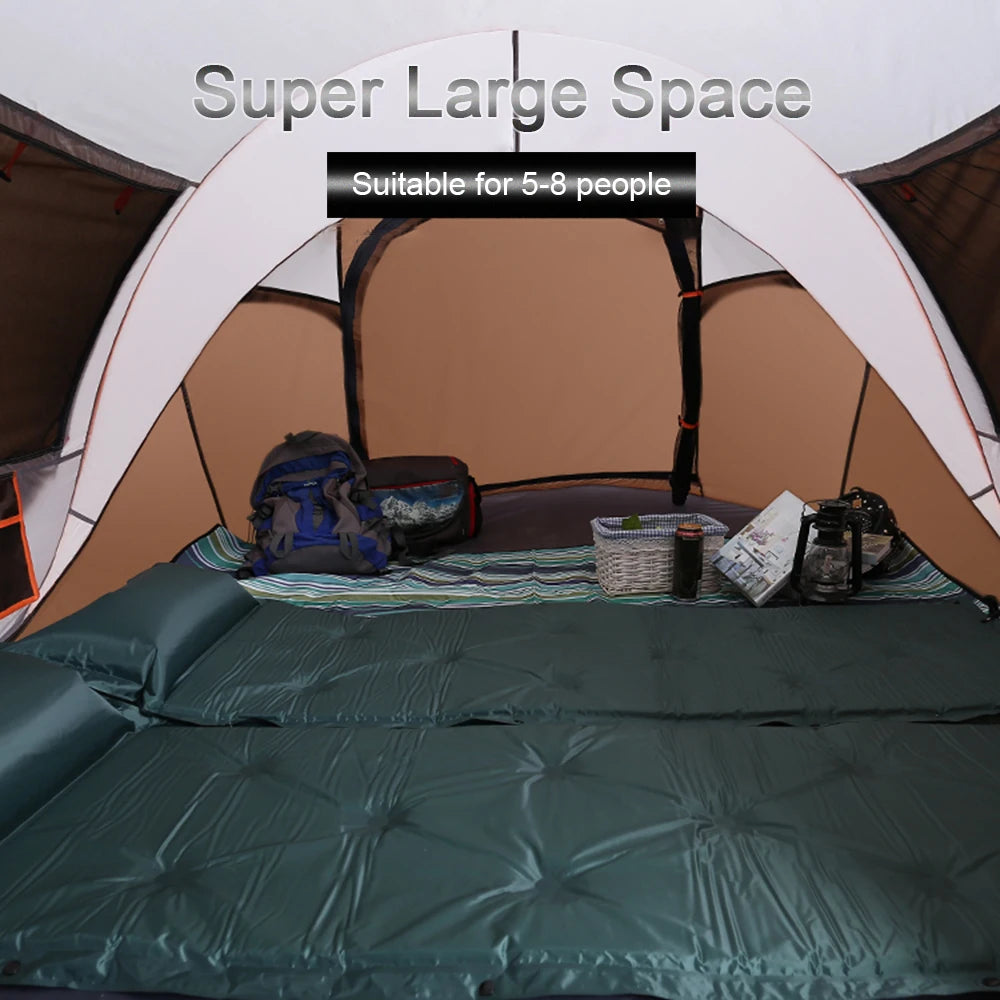 Outdoor Large Camping Tent Full-Automatic Instant Unfold WaterProof Tent Family Multi-Functional Portable Dampproof Tent