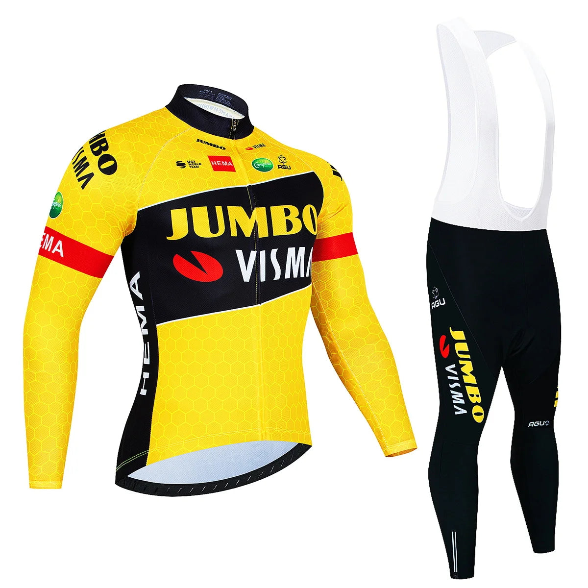 New JUMBO VISMA Autumn Maillot Cycling Jersey Set Cycling Clothing Suit Men s Long Sleeve MTB Bike Road Pants Bib Ropa