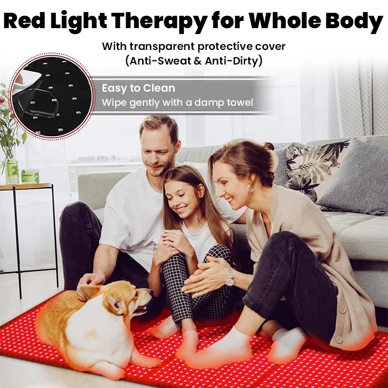 UK/AU/EU/US Plug Red ＆Infrared LED Light Therapy with Remote Control Pad 850nm 660nm Back Pain Relief Waist Heat Pad Full Body Wrap Burn Fat Wrap Slimming Body Healing Treatment Machine Health Care Supplies