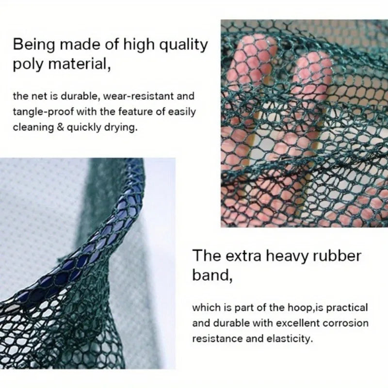 1.7M Rice Ultra-Lightweight Retractable Foldable Fishing Net Durable Aluminum Alloy Telescopic Handle Portable Fish Catcher Fishing Net Outdoor River Lakes Boat Fishing Accessories