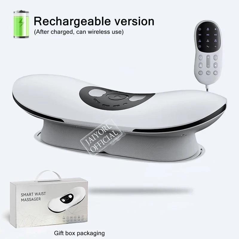 New Upgrade Air-Lip Stretch Low Frequency Thermal Vibration Waist Massage Heeling Spot Left and Right Swing + Up and Down Traction Massage Relaxation Accessories Health Care Supplies
