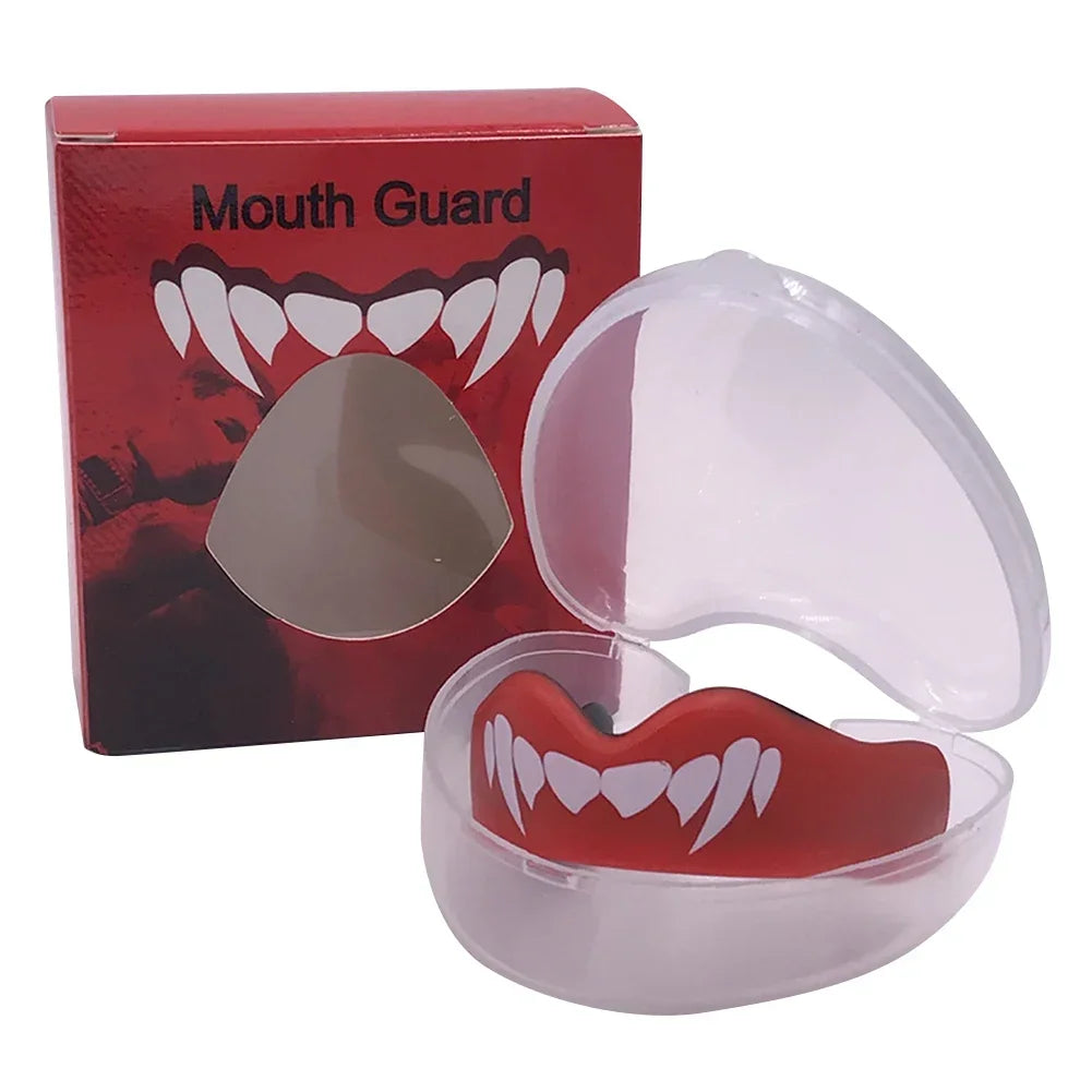Blue/Red Color New Boxing Basketball Sports Mouth Guard Teeth Protection Professional Sports Braces Karate Taekwondo Fighting Training Muay Thai Protective Gear Boxing Braces