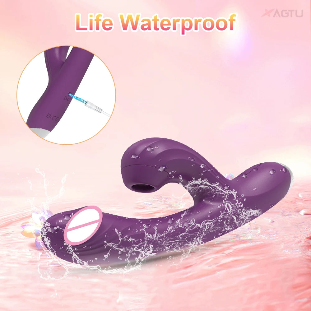 Clitoral Sucking G-Spot Vibrator Dildo for Women Heating Nipple Vacuum Sucker Clit Stimulator Sex Toys for Adults Masturbator