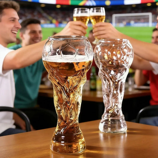 2026 World Cup 5 PCS Set 600ml Creative Football Shaped Beer Mug Large Capacity Unique Bar Pub Night Club Hotels Restaurants Collectible Glass for Drinks Gift for Soccer Fans Drinkware Barware Accessories