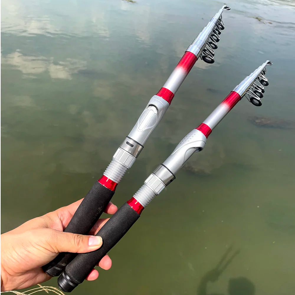 1.8M -2.1M-2.4M-2.7M-3M-3.6M Portable Telescopic Fishing Rod Mini Feeder Fishing Rod Carbon Fiber Spinning Portable Ultralight Fly Carp Tackle Professional Fishing Supplies