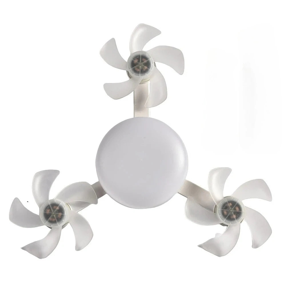 3/4 Heads Remote Control Drone Design Silent Ceiling Fan Light E27 Base Remote Controlled Dimmable 3 Color LED Ceiling Fanlight for Living Room Bedroom Home Hotels Office Air Cooling Supplies