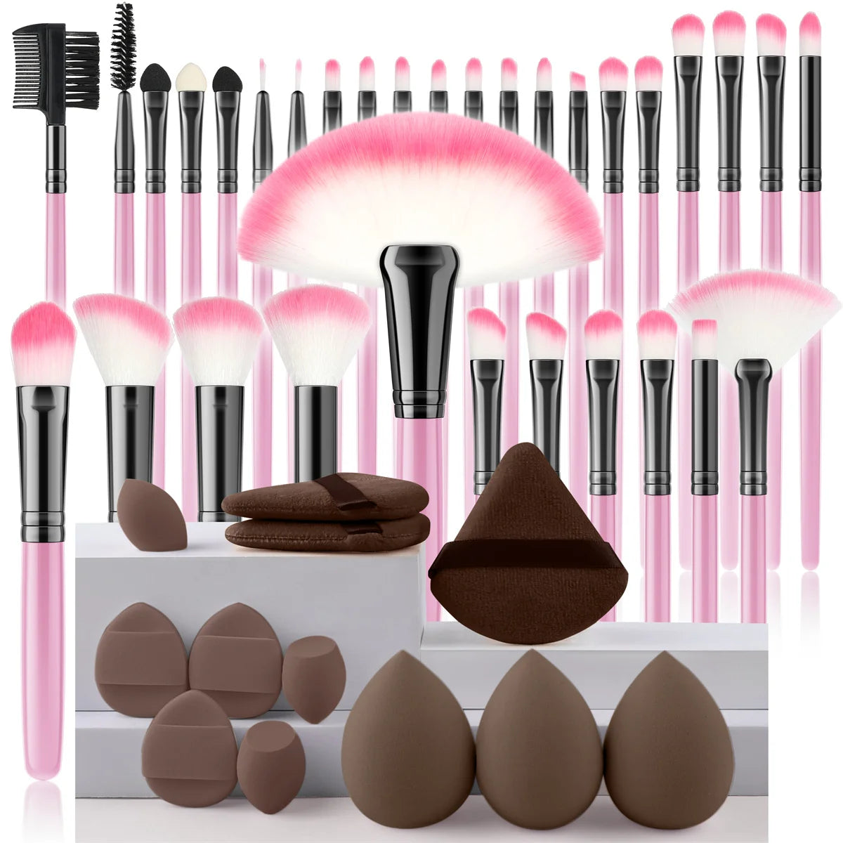 32 PCS Set 27 Colors  Professional Makeup Brush Set Cosmetic Tools for Powder Eye Shadow Foundation Blush Blending Beauty Makeup Brush Kit for Makeup Starters Women Cosmetic Tool Sets