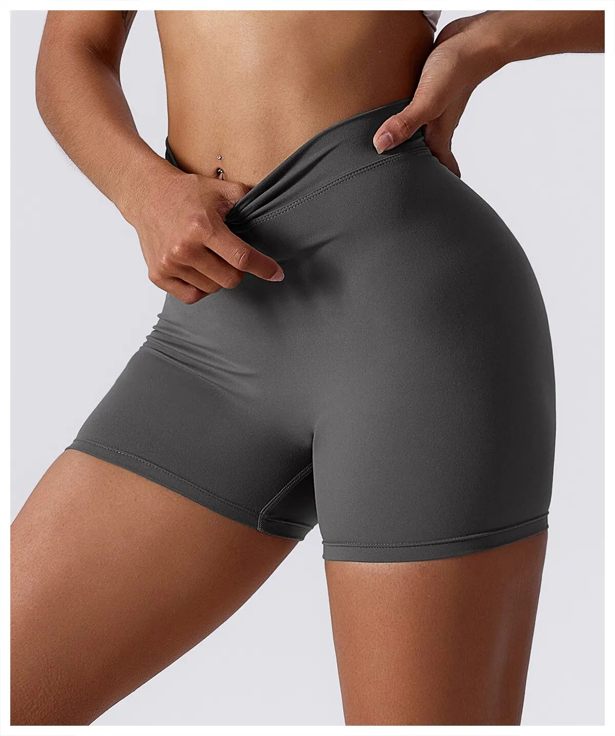 Women's Sexy Stretch Yoga Shorts With Hip Lifting And Abdominal Tightening Tight Fitness Wearing Running Pants Externally