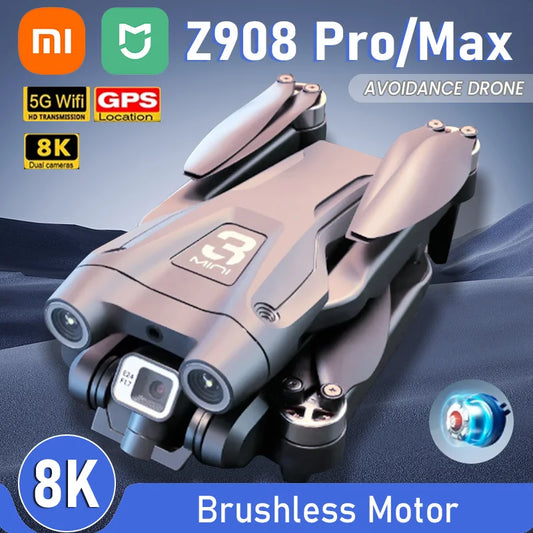 NEW Arrivals 3000M 2 Cameras + Battery Set Xiaomi Mijia Z908 Pro /MAX 8K Professional Camera Drone ESC Professional 4K Drone Optical Flow Localization 3sided Obstacle Avoidance Quadcopter Drone