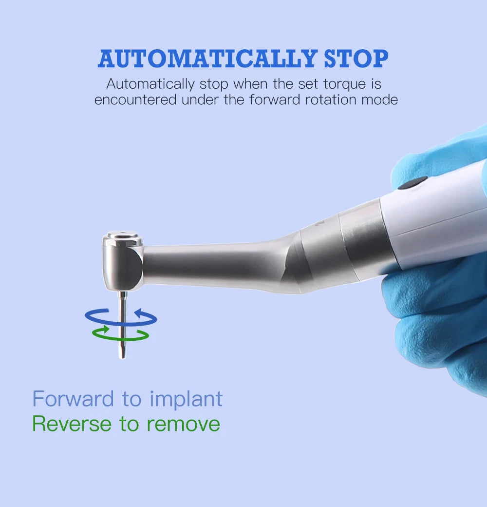 Dental Electric Wireless Torque Driver Implant Torque Wrench with 16pcs Screwdrivers Kit Implant Motor Dentistry Tools