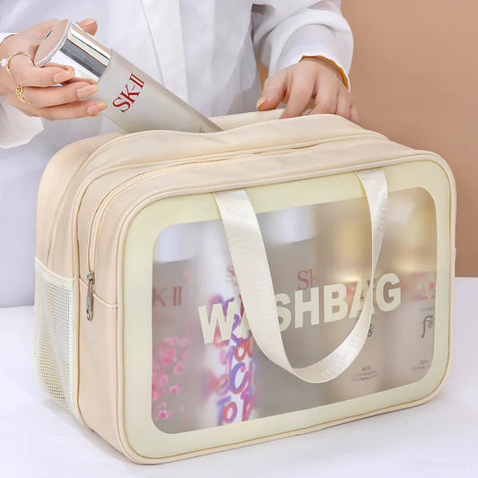 Wet-Dry Separation Make-Up  Bag Portable Toiletry Bag  Travel Essentials Large Capacity Storage Bag Fitness Swimming Essentials