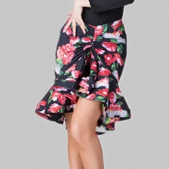 NEW Arrivals S-3XL Leopard  Women Classic Latin Dance Costumes Asymmetrical Ruffle Mermaid Skirt Lady Salsa Cha-cha Tango Rumba Girls Dress Ballroom Competition Dancing Ladies Dresses