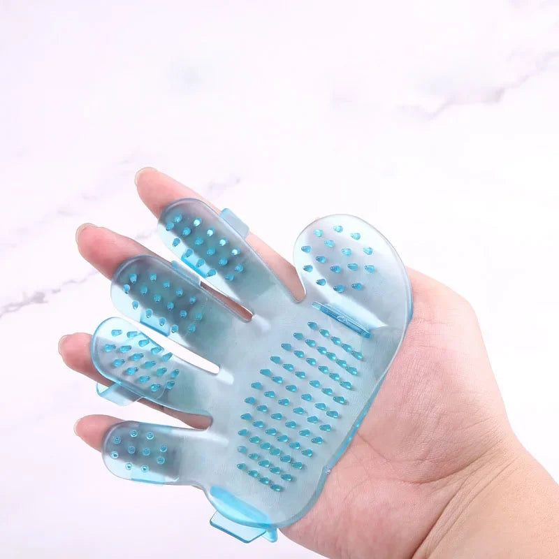 New Pet Grooming Cleaning Gloves Dog Cat Bathing Shampoo Brush Scrubber Dishwashing Cleaning Sponge Silicone Hair Removal