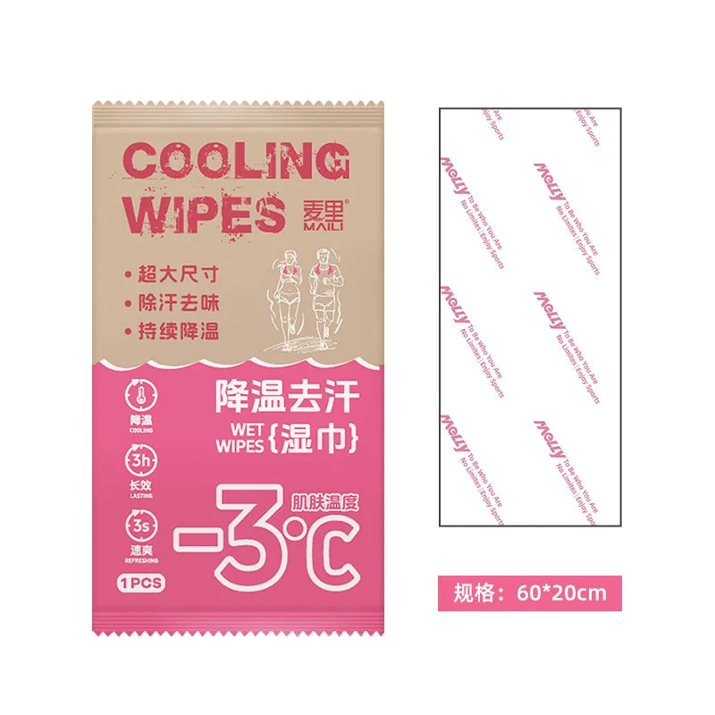 10 PCS Korean Set Cooling and Sweating Large Wet Wipes Ice Towels for Summer Cool Sensation Paper Outdoor Camping Beach Running Hiking Cycling  Sports Disposable Heat Relief Cool Sweat Wipes