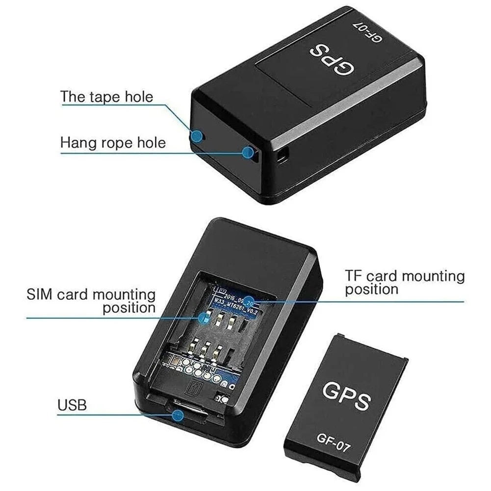 8-10PCS GF-07 Mini GPS Car Tracker Real Time Tracking Anti-Theft Anti-lost Locator Strong Magnetic Mount SIM Message Positioner