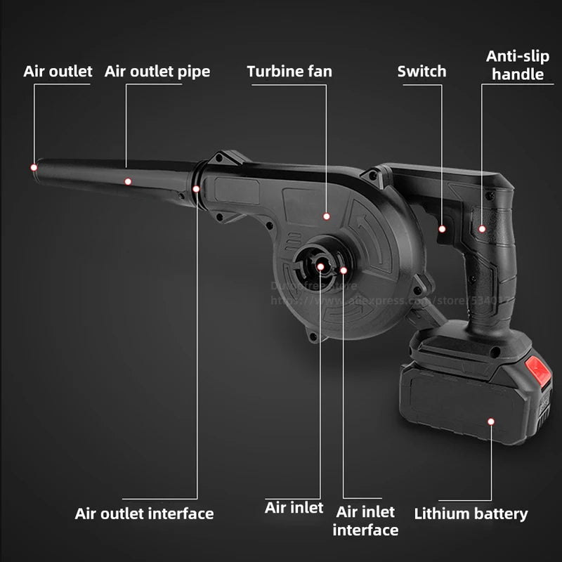 NEW Arrivals Portable High Power Blower Wireless Handheld Multifunctional Lithium Electric Dust Collector Vacuum Cleaner Dryer