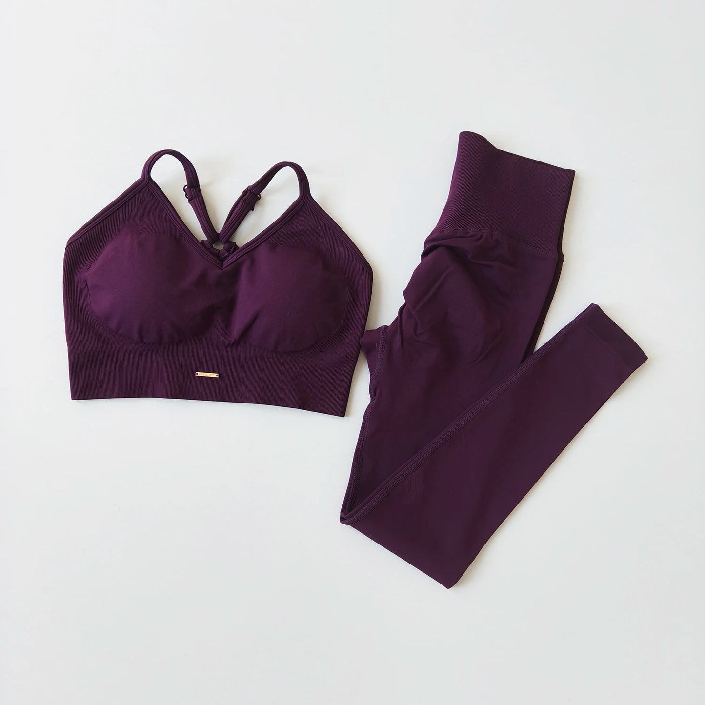 2 PCS Set Seamless Yoga Suit Women Sports Bra High Waist Leggings Gym Outfit Gym Set Fitness Workout Clothes Pilates Wearing Sportswear