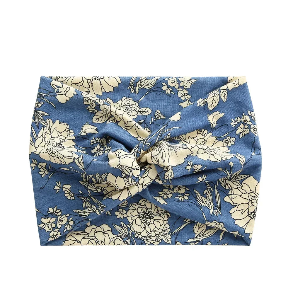 NEW Arrivals 44 Colors/Patterns Sports Elastic Wide-Brimmed Headband Unisex Solid Color Knotted Soft Anti-Slip Warm Turban Bandana Elastic Hairband Ladies Girls Fashion Apparel Accessories Clothing Supplies