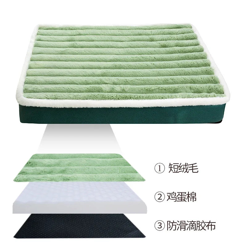 Orthopedic Dog Mattress with Zipper, Removable Pet Mattress, Puppy Sleeping Pad, Washable Pet Pad for Small and Medium Pets