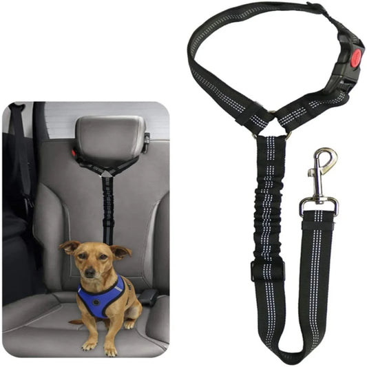 NEW Arrivals 8 Colors Pet Products Car Seat Belt Dog Leash with Buffer Elastic Reflective Safety Rope Leash Dog Security Rope Pets Supplies