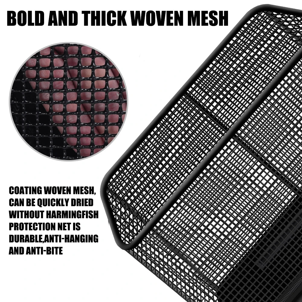 Small  Large Capacity Professional Fishing Protection Live Fish Bucket Box Portable Quick Drying  Bucket Outdoor Fishing Gear Collapsible Fishing Net Cage
