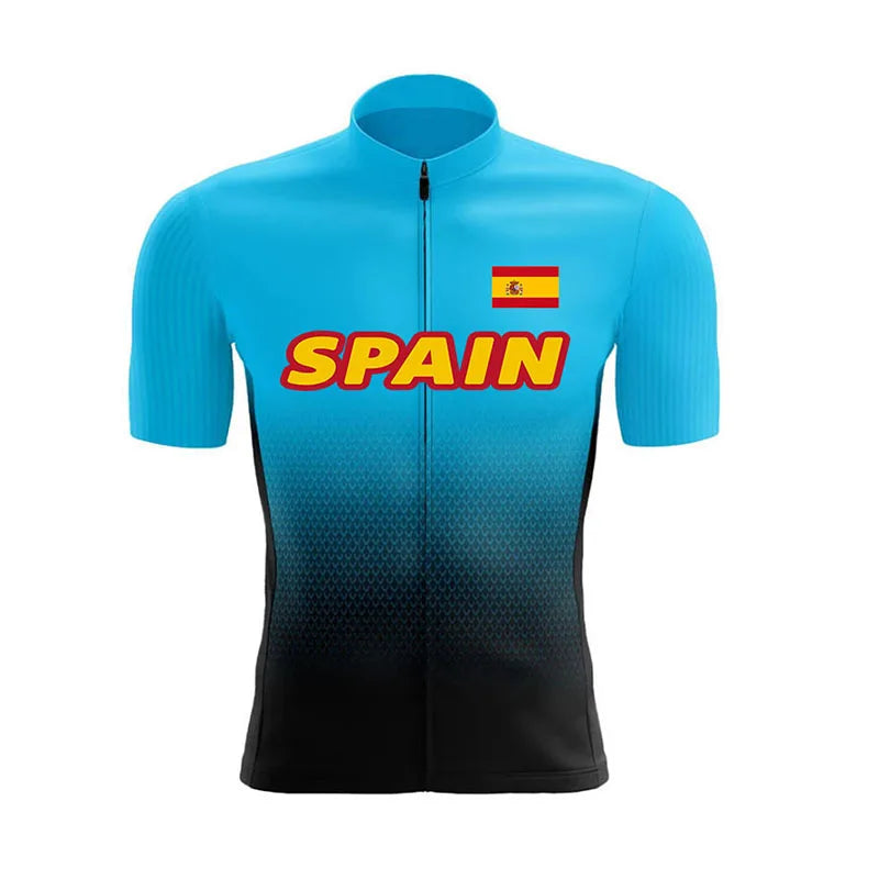 SPAIN Team Cycling Jersey Set 2022 Summer Men Short Sleeve MTB Sports Cycling Clothing Bicycle Maillot Ropa Ciclismo Hombre Suit