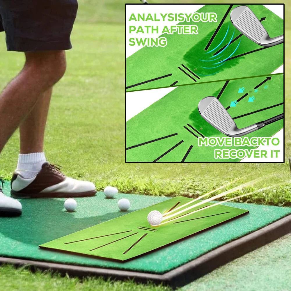 Golf Training Mat Swing Track Practice Marking Pad Detection Batting Ball Trace Directional Mat 30X60CM Golf Swing Practice Mats