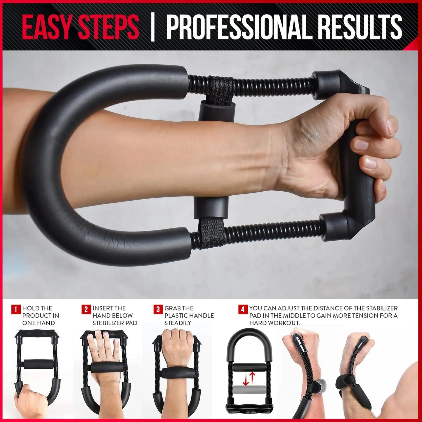 NEW Arrivals Women Men Power Wrists and Strength Exerciser Forearm Strengthener Adjustable Hand Grips Fitness Workout Arm Training Equipment Sports Accessories