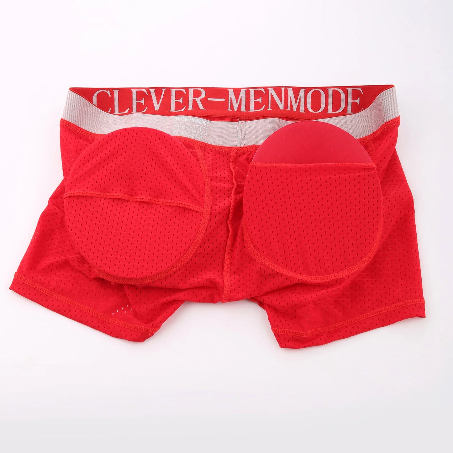 Adult CLEVER-MENMODE Sexy Men Padded Underwear Mesh Boxer Buttocks Lifter Enlarge Butt Push Up Pad Underpants Penis Pouch Panties