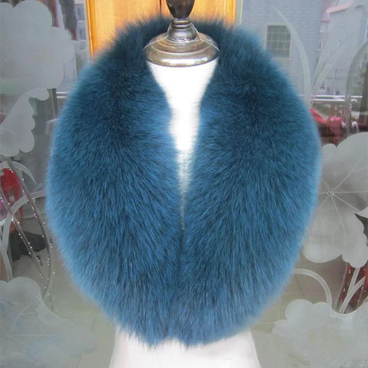 NEW Arrivals Luxury Real Natural Color Raccoon Fox Real Fur Collar Scarf Genuine Big Size Scarves Warp Shawl Neck Warmer Stole Muffler with Clip Loops Ladies Luxury Fashion Apparel Accessories Clothing Supplies