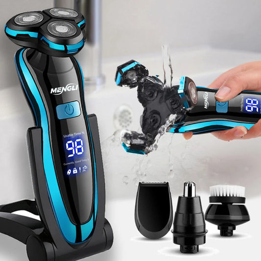 NEW Arrivals Gift for Husband Lover Electric Razor Set Electric Shaver Body Hair Cutting Shaving Machine for Men Women Clipper Rotary Beard Trimmer Waterproof Hair Sets Accessories Hair Care Supplies