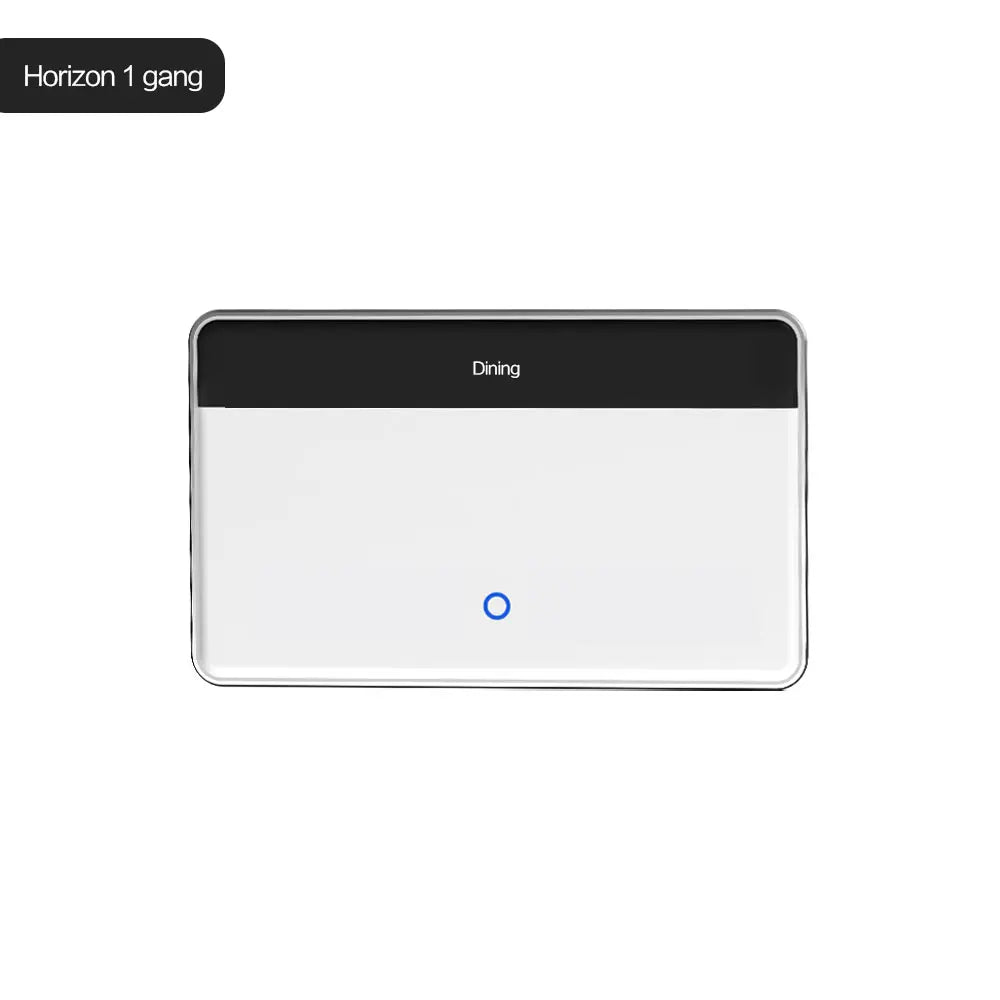 4 Gangs Zigbee App Control DIY Name Switch Horizontal Display Touch Screen US Light Switch Works with TUYA Alexa Google Home Voice Control Home Office Lighting Accessories