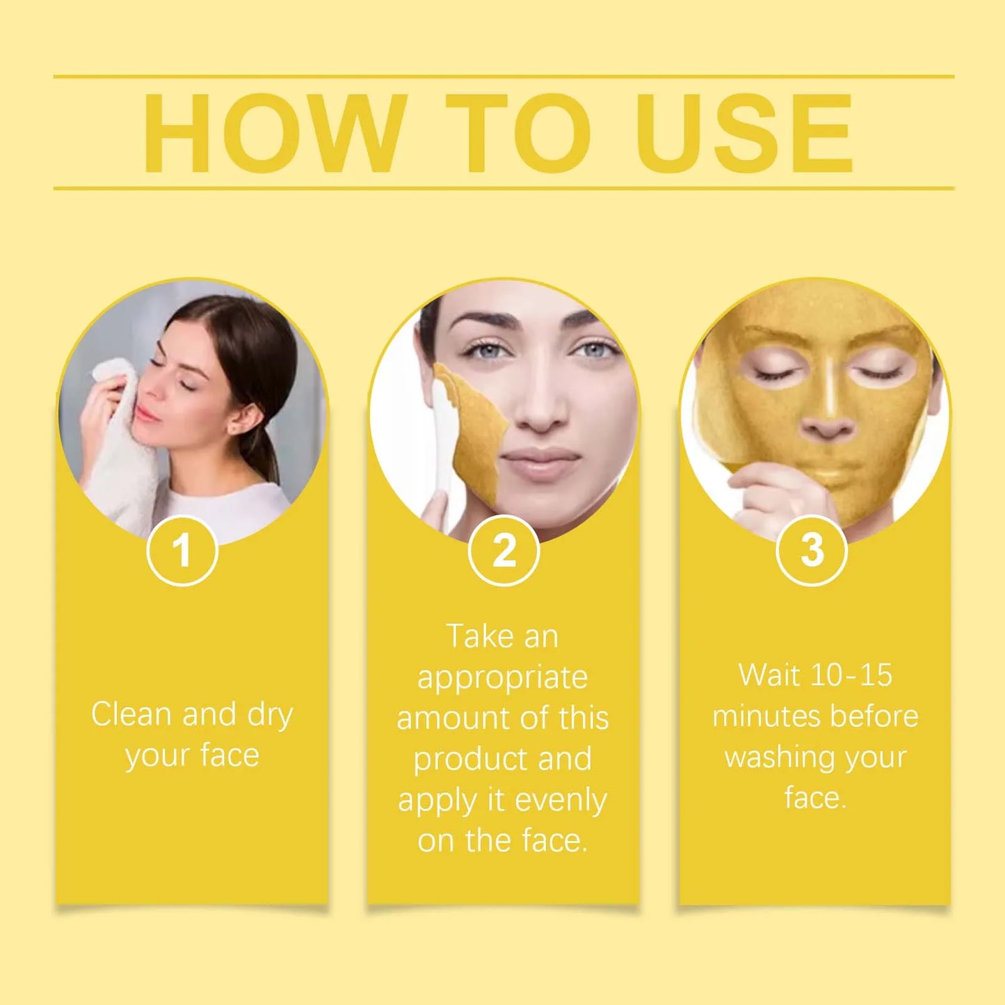 NEW Arrivals 3PCS Set Korean 24K Gold Sleeping Masks Moisturizing Shrinkage Pore Lift Firm Fade Fine Lines Niacinamide Brightening Facial Skin Facial Masks
