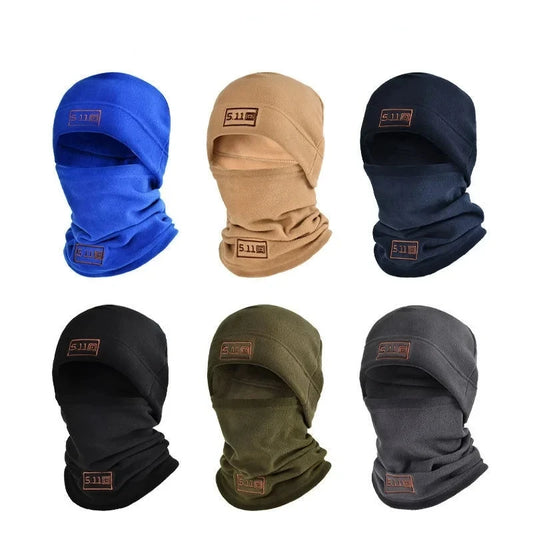 New Arrivals 6 Colors Tactical Fleece Hat & Scarf Set Thermal Head Cover Winter Warm Balaclava Face Mask Sports Cycling Bonnet Neck Protector