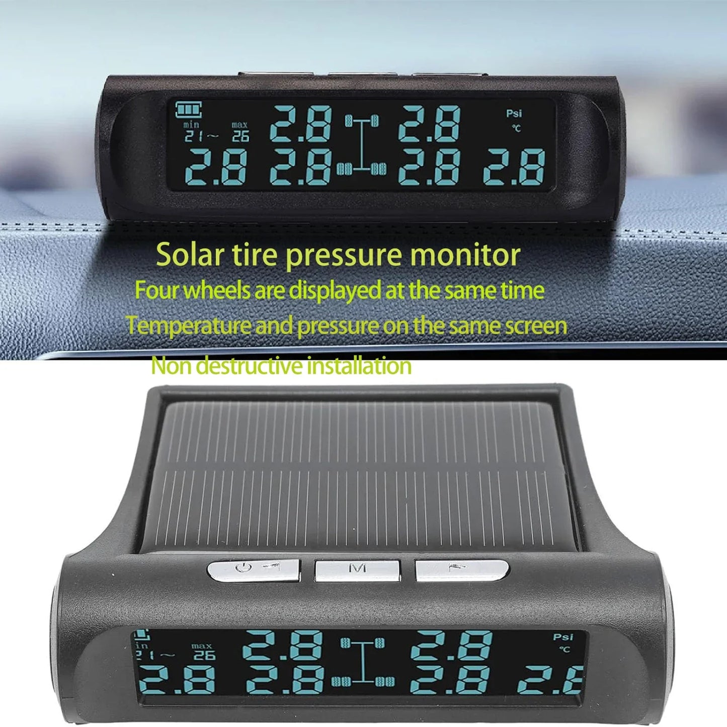 NEW Car Detector 4 Sensors TPMS Tire Pressure Monitoring System Auto Security Detector Pressure Waterproof Tire Pressure Temperature Car  Security Supplies