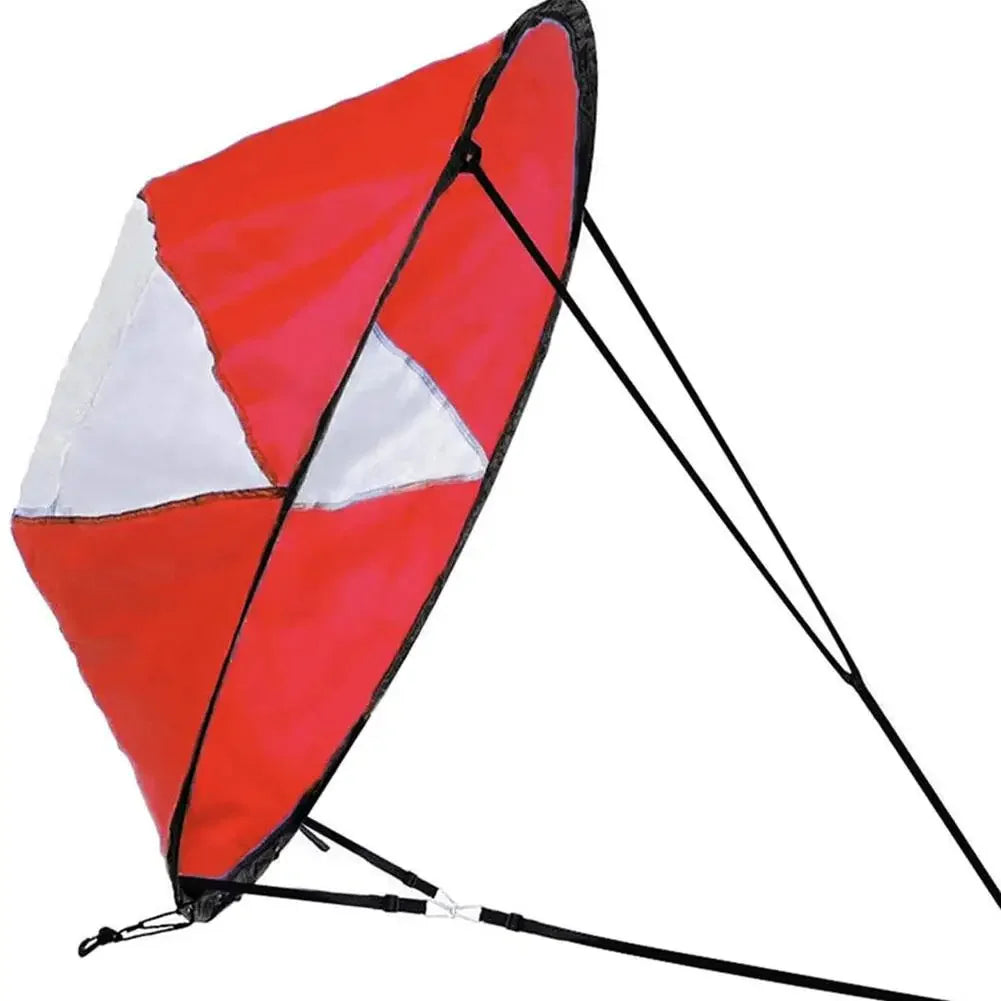 5 Colors Kayak Downwind Paddle Inflatable Canoe Boat Drift Sails with Clear Window Boat Folding Thruster Fittings Summer Water Sports Accessories