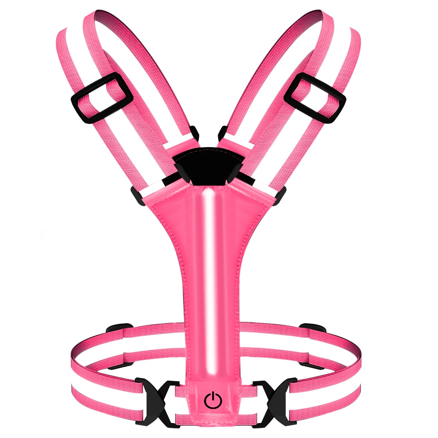 2 PCS Set 3 Colors Adjustable Reflective Security Vests Safety High Visibility Rechargeable Running Cloth For Outdoor Night Runners Cycling Sports