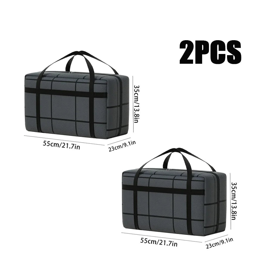 3 PCS Set Large Capacity Outdoor Moving Travel Packing Hand-Held Clothes Storage Organizer Bag Foldable Dust-Proof Non-Woven Fabric Packing Bags Bedroom Wardrobe Organizer Sets