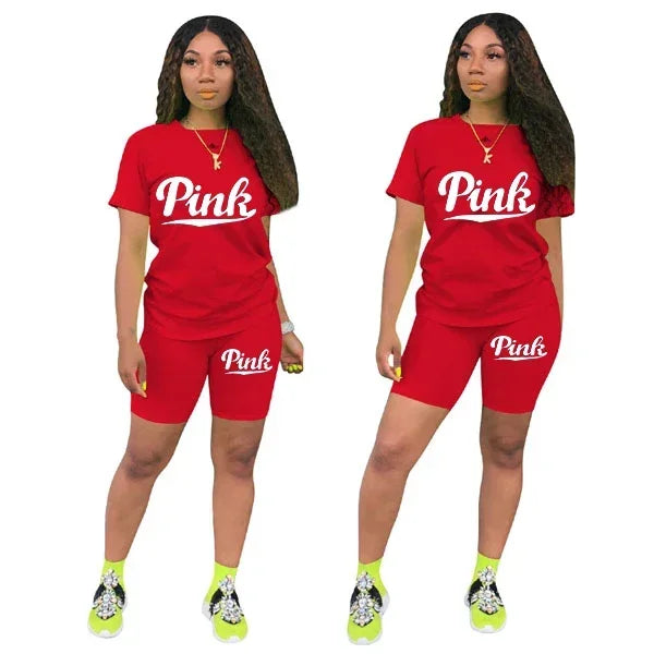 NEW Arrivals 2PCS Set S-3XL 8 Colors Woman Clothing Casual Women Tracksuit Short Sleeve Daily Summer Shorts T-Shirts O-Neck Matching Sets Women's Sports Apparel Suppliies