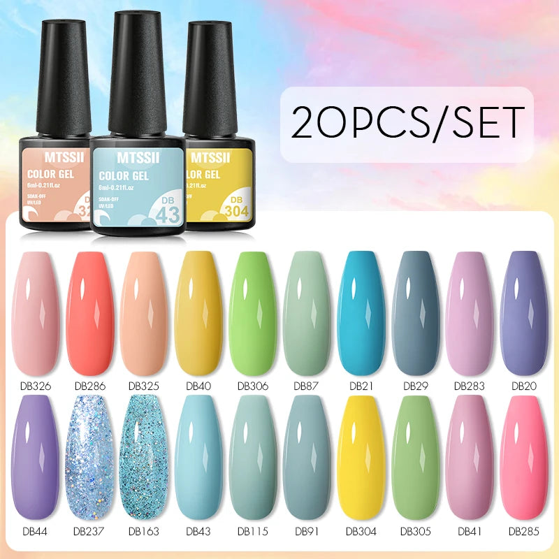 NEW Arrivals 24/40.120PCS Set Colors Gel Nail Polish Set Semi Permanent Hybrid Gel Varnish Set Base Top Coat Soak Off UV LED Nail Gel Kits Manicure Pedicure Accessories Nail Care Tools Sets Cosmetic Supplies