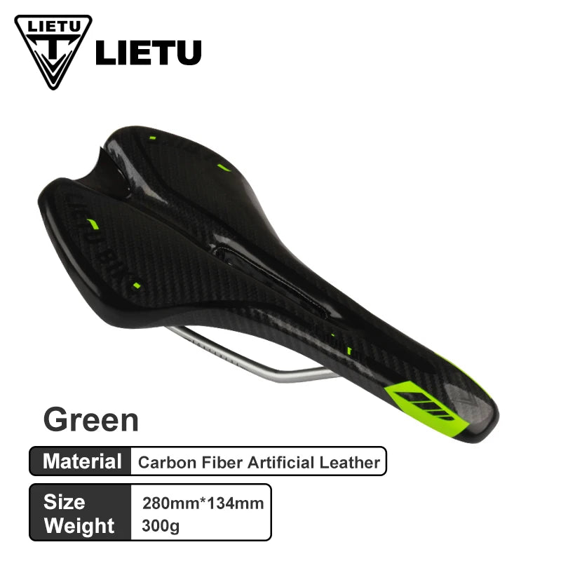 NEW Arrivals 12 Colors Bicycle Carbon Fiber Saddle MTB Road Bike Cycling Silicone Skid-Proof Saddle Seat Silica Gel Cushion Seat Leather Front Seat Mat Bicycles Accessories